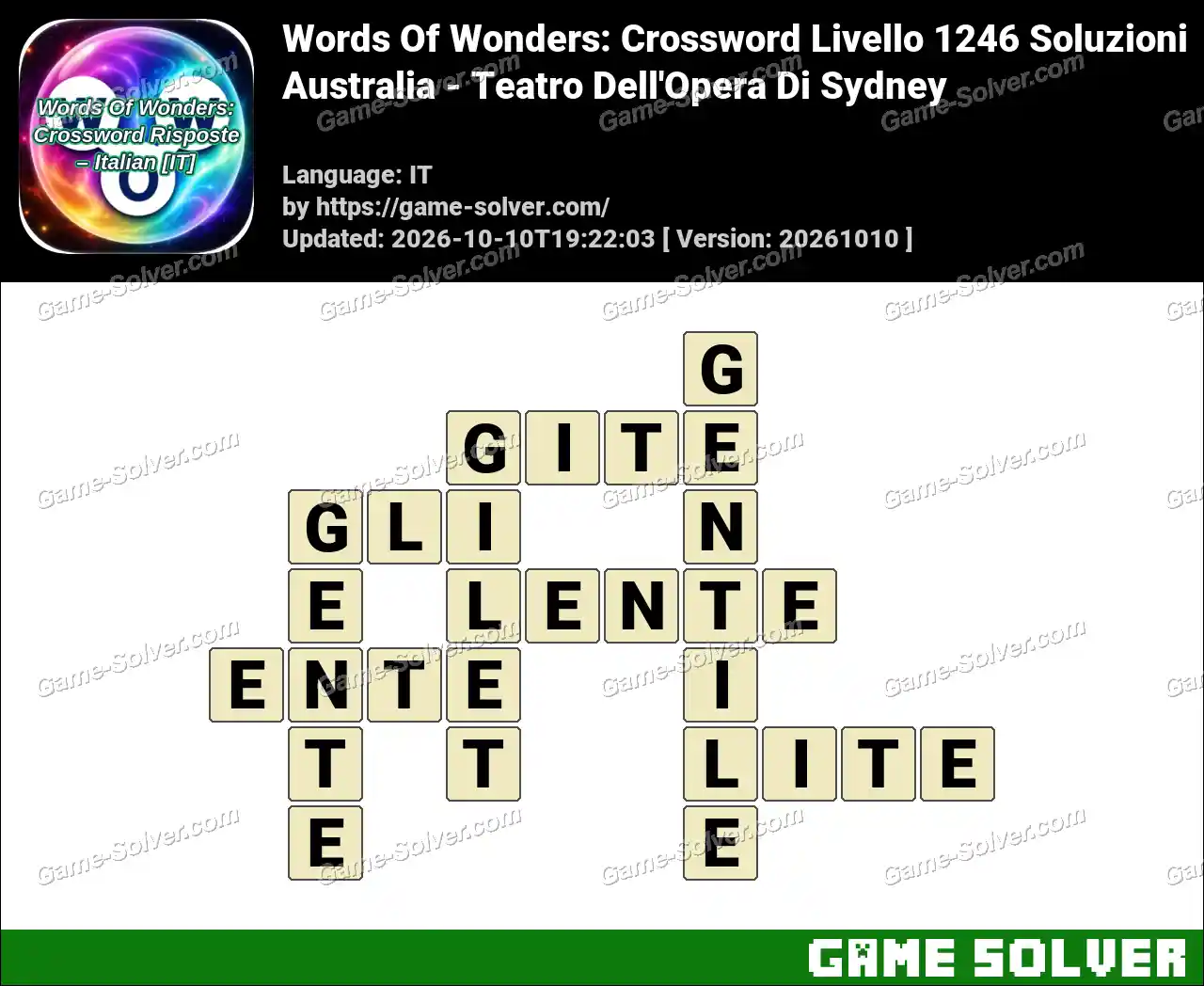 Words Of Wonders: Crossword Livello 1246 Soluzioni – Australia – Teatro Dell’Opera Di Sydney